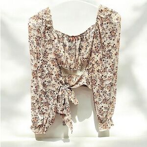 Mele E pere Floral Print Women's Top MEDIUM